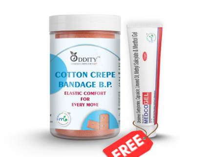 Oddity Cotton Crepe Bandage for Pain Relief (10cm x 4mtr)