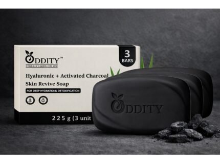 Oddity Activated Charcoal Soap with Hyaluronic Acid 75gm x 3