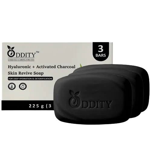 Oddity hyaluronic activated charcoal skin revive soap pack of 3