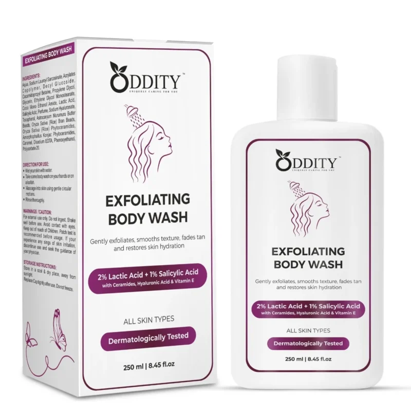 Oddity exfoliating body wash for all skin types