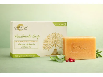 Chikitsya aloe vera berries and olive oil handmade soap